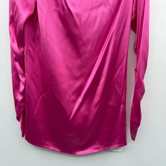 open lace back dress Gauge81 Women's Naha Silk Minidress - Hot Pink